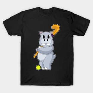 Hippo Field hockey Hockey stick T-Shirt